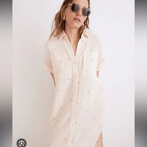 Madewell cotton cover up / shirt dress